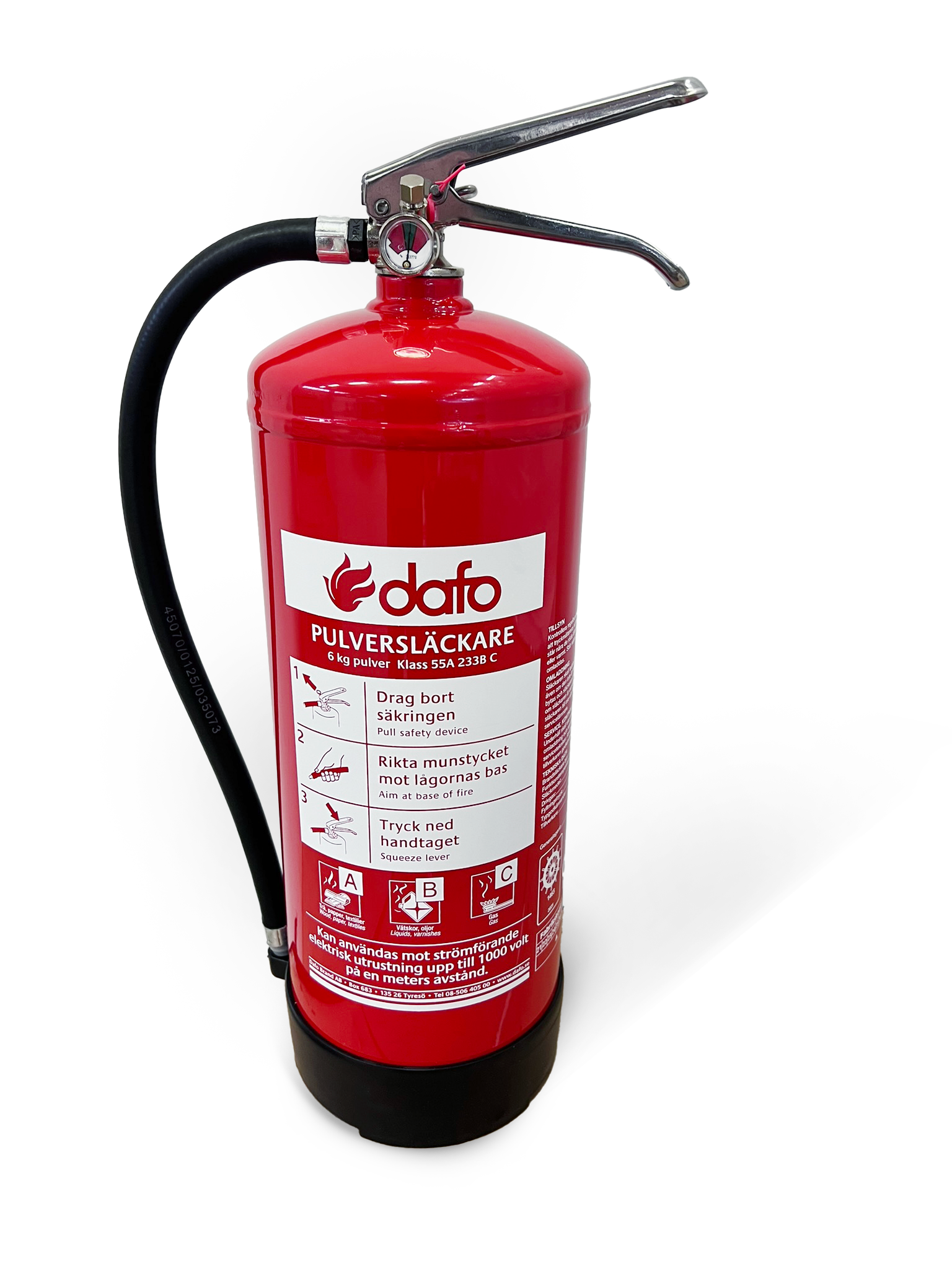 Dafo fire retardant ABC powder 6 kg 55A-233B-C